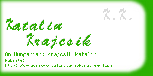 katalin krajcsik business card